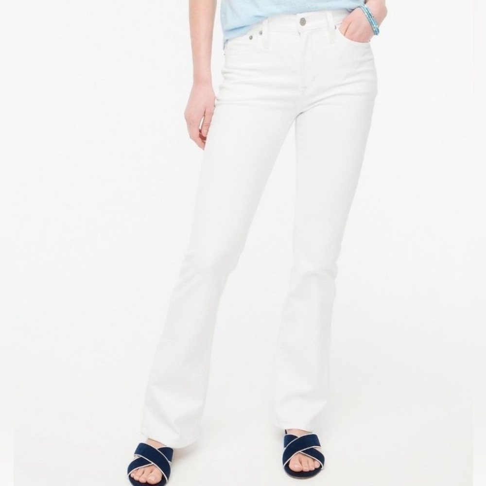 J Crew White Bootcut Jeans Sz 29 All Day Stretch BF859 NWT READ Preppy Career
